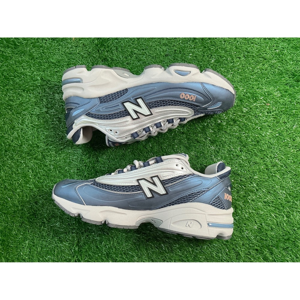 New Balance 1000 Blue Grey Silver Metallic Sneakers M1000P Mens 9.5 Womens 11
